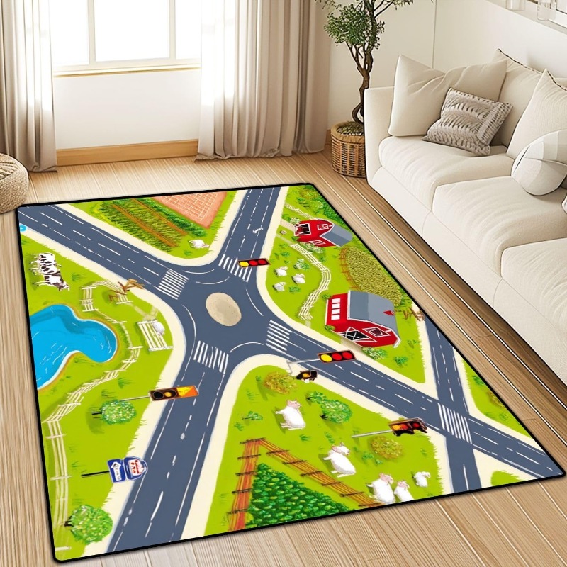 Farm Traffic Pattern Carpet Ba - Commercial Road Printing ulasan dan harga